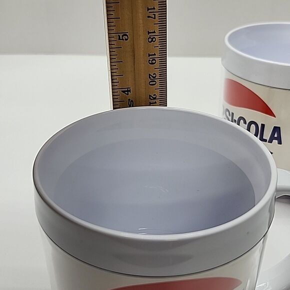 Rare Vintage Pepsi Plastic Coffee Cups Mugs Set of 3  Made In USA - Picture 10 of 11